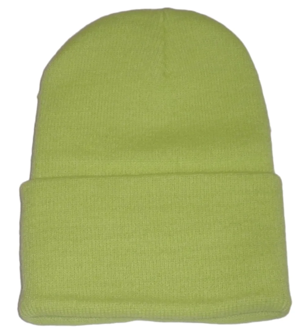 Wholesale First Quality Plain Ski Hat w/Roll Cuff Long Beanie, H8002