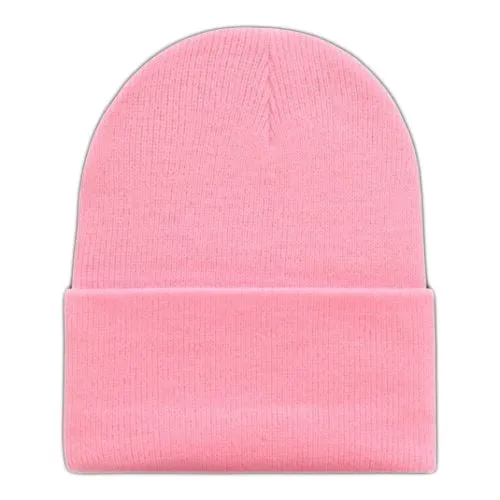 Wholesale First Quality Plain Ski Hat w/Roll Cuff Long Beanie, H8002