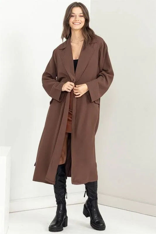 Womens Belted Trench Coat