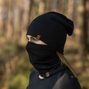 Women's Merino Beanie & Gaiter 2-Piece Black