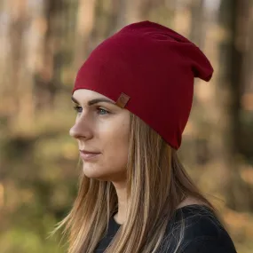 Women's Merino Beanie Royal Cherry