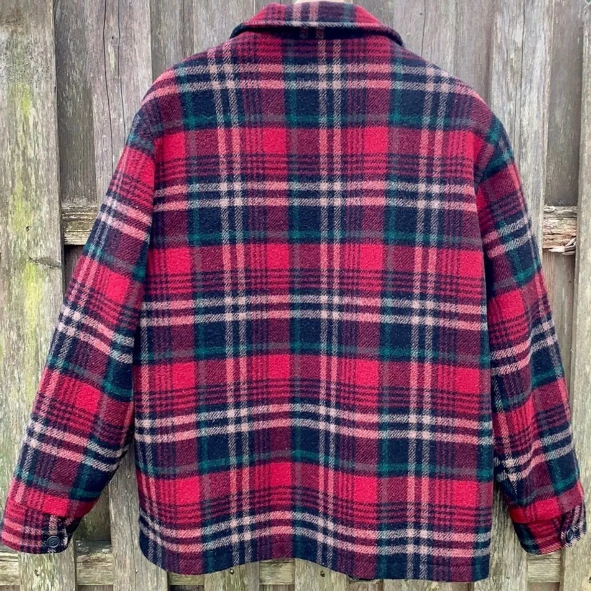 WOOLRICH Vintage Wool Fleece Lined Zippered Winter Coat Shirt Jacket Shacket